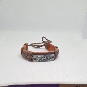 Handmade Leather Scorpion Scorpio Bracelet